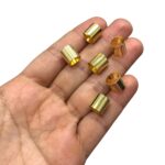 Entremeio Tubo Redondo 10x10 Liso Dourado Exclusivo - 1 Und - Imagem 2