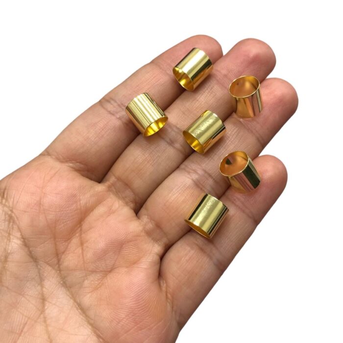 Entremeio Tubo Redondo 10x10 Liso Dourado Exclusivo - 1 Und - Imagem 2