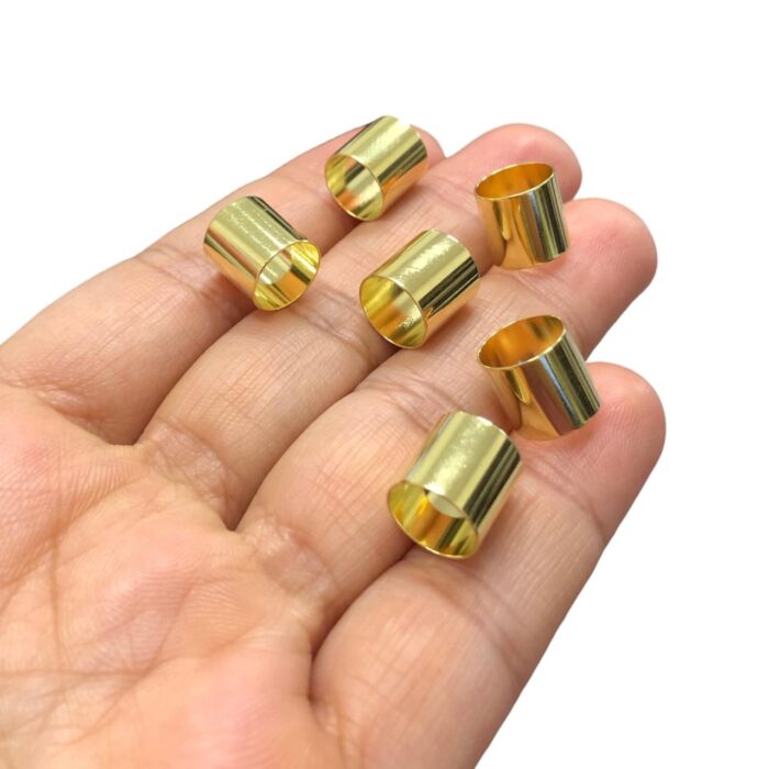 Entremeio Tubo Redondo 10x10 Liso Dourado Exclusivo - 1 Und - Imagem 3