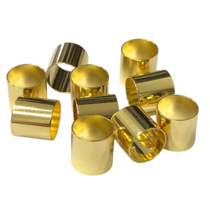 Entremeio Tubo Redondo 10x10 Liso Dourado Exclusivo - 1 Und - Imagem 1