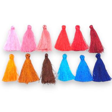 Franja de Linha 4cm Tassel - 10 Unidades