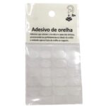 Adesivo P/ Orelha 11mm Transparente - 10 Pares