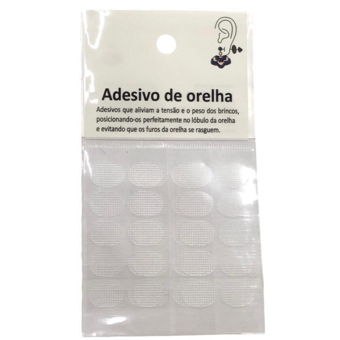 Adesivo P/ Orelha 11mm Transparente - 10 Pares - Imagem 1