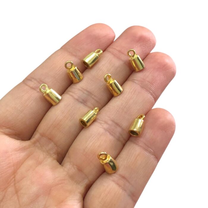 Terminal Colagem 10mm Dourado Exclusivo - Und - Imagem 2