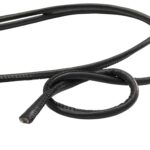 Couro Sintético Roliço 5mm Preto - Metro