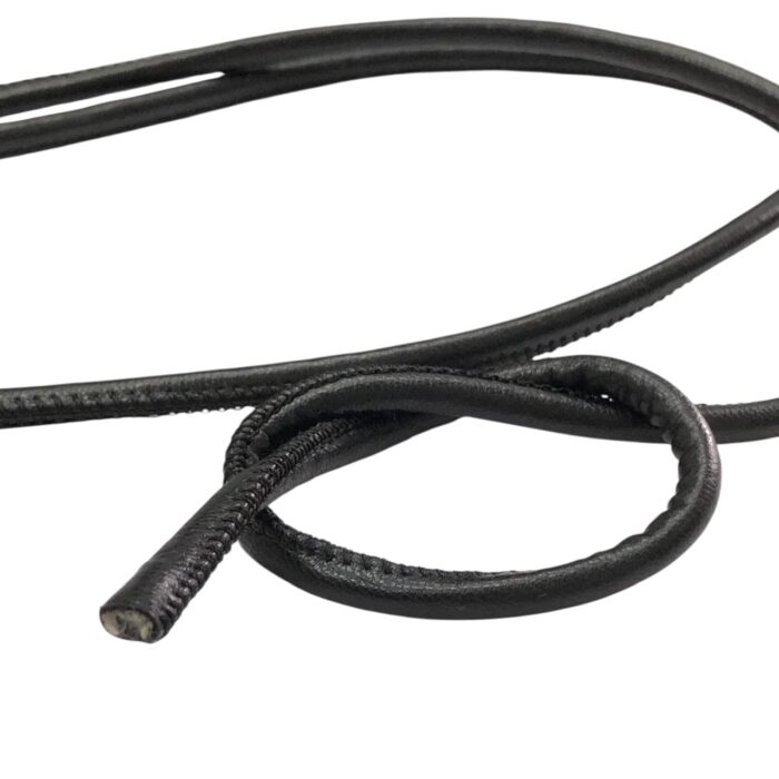 Couro Sintético Roliço 5mm Preto - Metro - Imagem 1