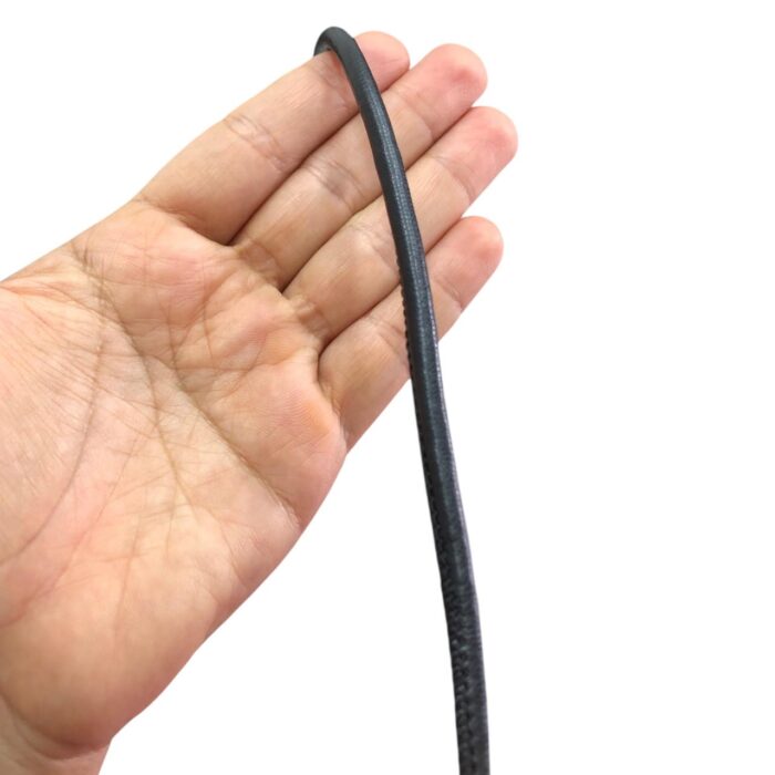 Couro Sintético Roliço 5mm Preto - Metro - Imagem 2