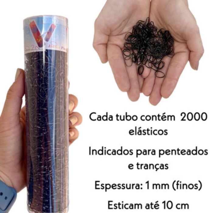 Elástico De Silicone Liguinha Preto – 2000 Unds - Imagem 2