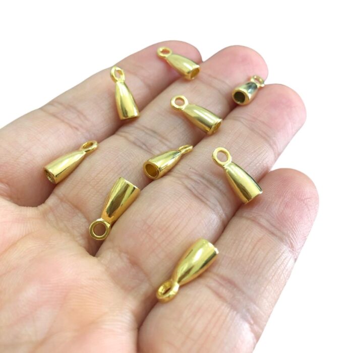 Terminal Colagem 13mm Dourado - 1 Und - Imagem 3