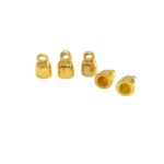 Terminal Trabalhado 8mm Dourado Exclusivo - 1 Und