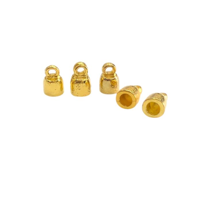 Terminal Trabalhado 8mm Dourado Exclusivo - 1 Und - Imagem 1