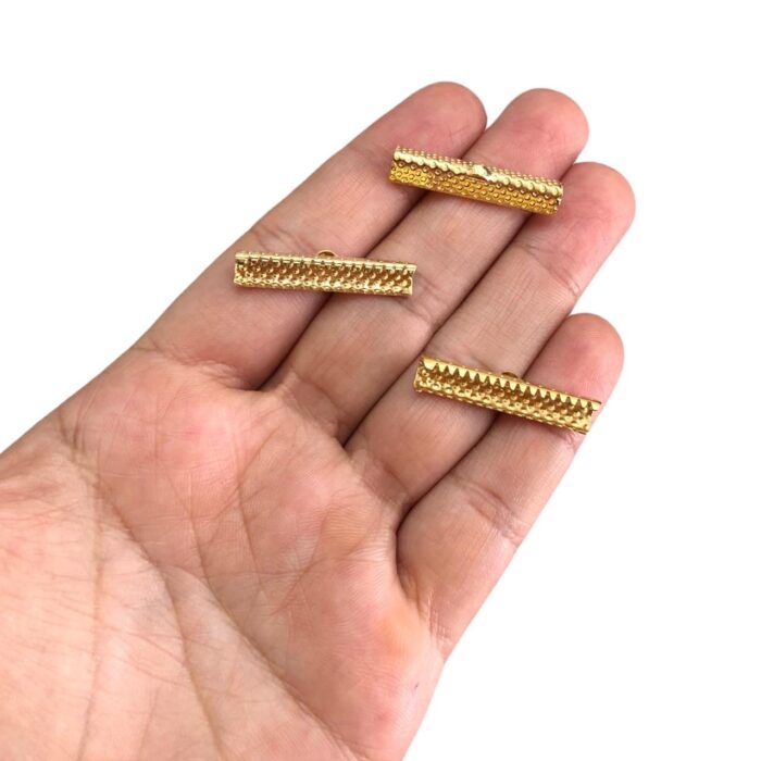 Terminal Xadrez 30mm Dourado Exclusivo – 1 Und - Imagem 2