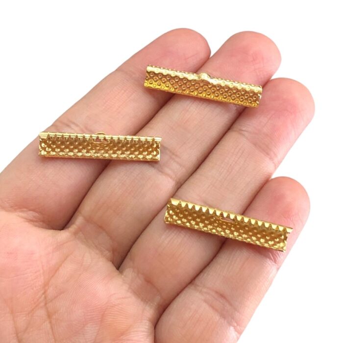 Terminal Xadrez 30mm Dourado Exclusivo – 1 Und - Imagem 3