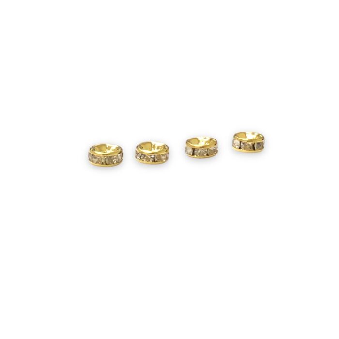 Rondela C/Strass 6mm Dourado Exclusivo - 1 Und - Imagem 1