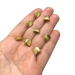 Ponteira Achatada Lisa 10mm Dourado - 1 Und - Imagem 2