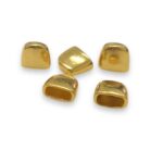 Ponteira Achatada Lisa 10mm Dourado - 1 Und