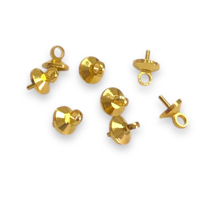 Terminal Chupeta 7mm Dourado -  C/ 6 Unds - Imagem 1