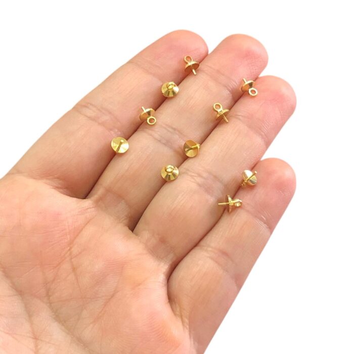 Terminal Chupeta 7mm Dourado -  C/ 6 Unds - Imagem 2