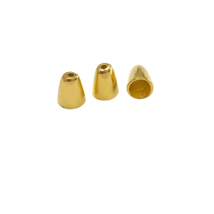 Ponteira Lisa C/ Furo 10mm Dourado - C/ 2 Unds - Imagem 1