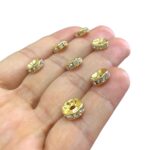 Rondela C/Strass 10mm Dourado - 1 Und - Imagem 4