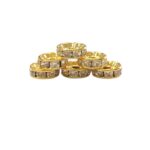 Rondela C/Strass 10mm Dourado - 1 Und