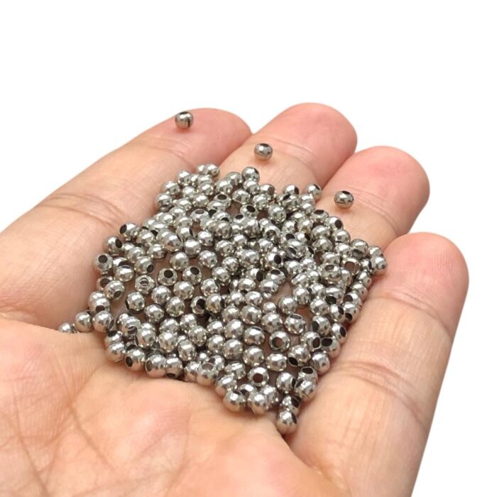 Conta Bola Metal 2.5mm Níquel - 20 Gramas - Imagem 3