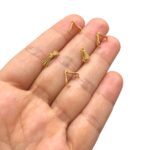 Terminal Jacaré 10mm Dourado Exclusivo - C/ 5 Unds - Imagem 2