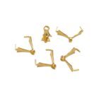 Terminal Jacaré 10mm Dourado Exclusivo - C/ 5 Unds