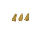 Ponteira Achatada 10mm Dourado - C/ 2 Unds