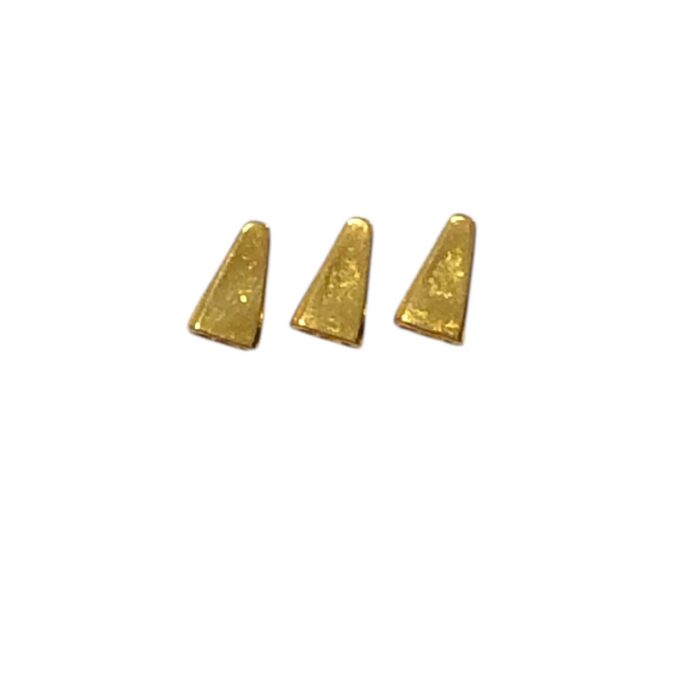Ponteira Achatada 10mm Dourado - C/ 2 Unds - Imagem 1