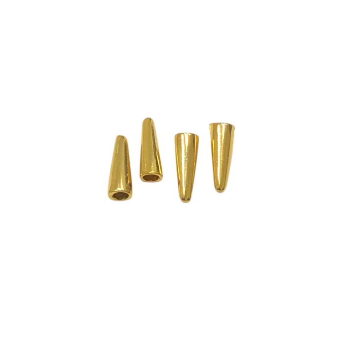 Ponteira Lisa 13mm Dourado Exclusiva - C/ 2 Unds - Imagem 1