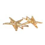 Entremeio Estrela Mar 7cm Dourado - 1 Und