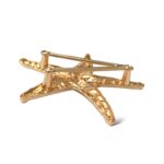 Entremeio Estrela Mar 7cm Dourado - 1 Und - Imagem 2