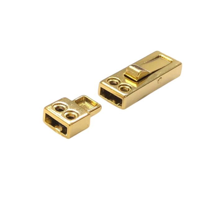 Fecho Retangular Imã 38mm Dourado - 1 Und - Imagem 1