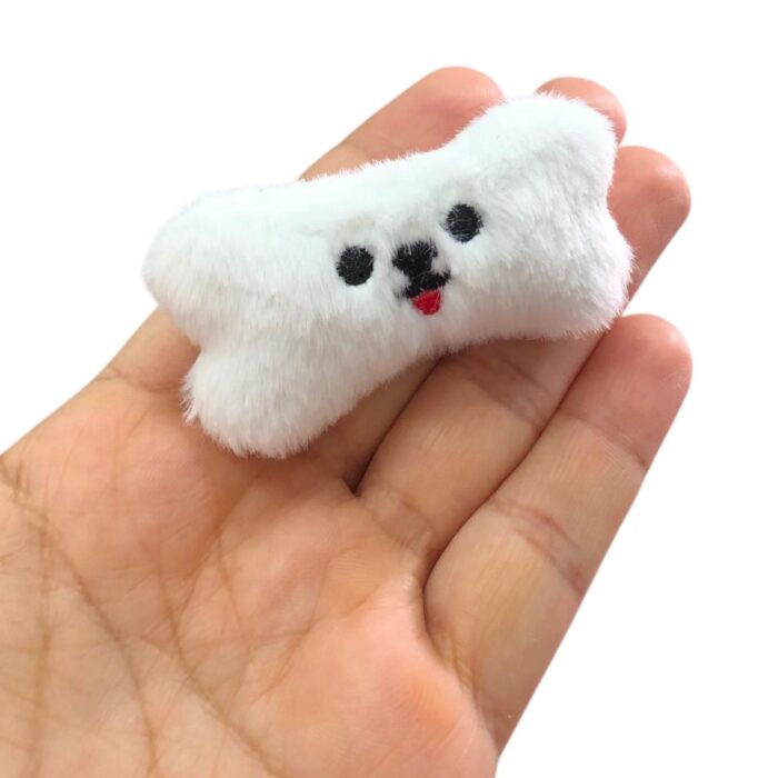 Aplique Osso 6×3,5cm Pelúcia – 1 Und - Imagem 2
