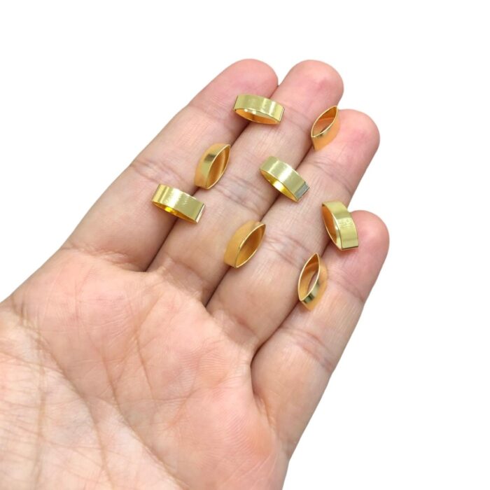 Entremeio Retangular 12mm Dourado Exclusivo - 1 Und - Imagem 2