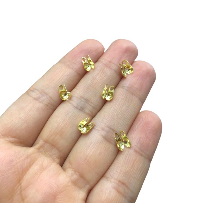 Terminal P/ Bola 3.0mm Dourado Exclusivo - C/ 10 Unds - Imagem 3