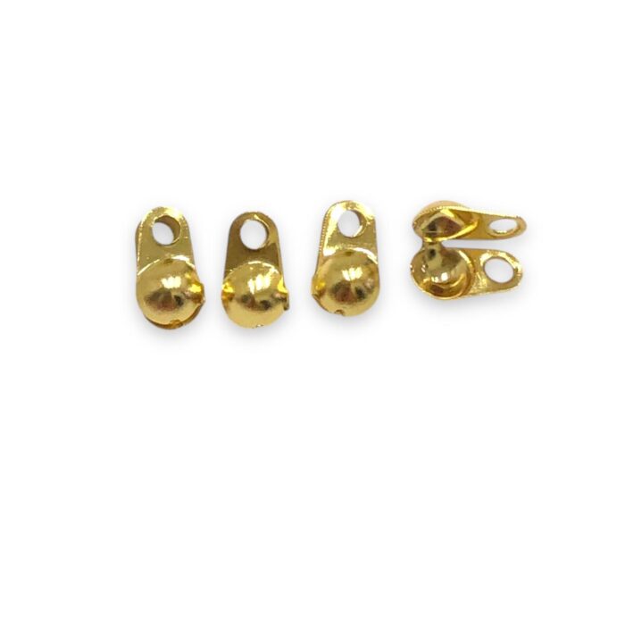 Terminal P/ Bola 3.0mm Dourado Exclusivo - C/ 10 Unds - Imagem 1