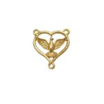 Entremeio Coração C/ Espírito Santo 28mm Dourado - 1 Und