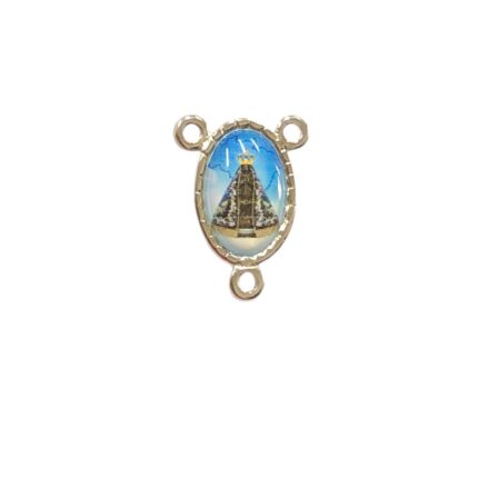 Entremeio N.Sra Aparecida 19mm C/ Resina Níquel - 1 Und