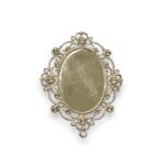 Entremeio Oval P/ Chaton 48x61mm Níquel - 1 Und