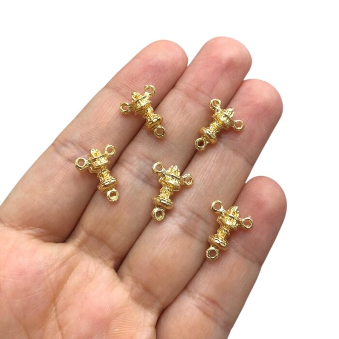 Entremeio Calice 3 Saídas 15mm Dourado – Und - Imagem 2