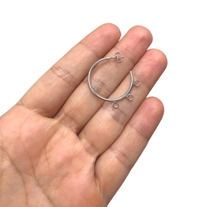 Base Brinco C/3 Saída 25mm Níquel – 1 Par - Imagem 2