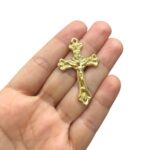Pingente Cruz 40mm Dourado - 1 Und - Imagem 2