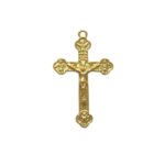 Pingente Cruz 46mm Trabalhada Dourado – 1 Und