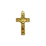 Pingente Cruz 32mm Trabalhada Dourado – Und