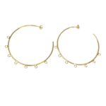 Base Brinco C/ 7 Saídas 57mm Dourado Exclusivo – 1 Par