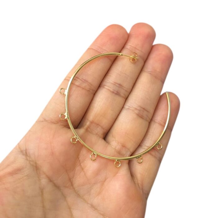 Base Brinco C/ 7 Saídas 57mm Dourado Exclusivo – 1 Par - Imagem 2