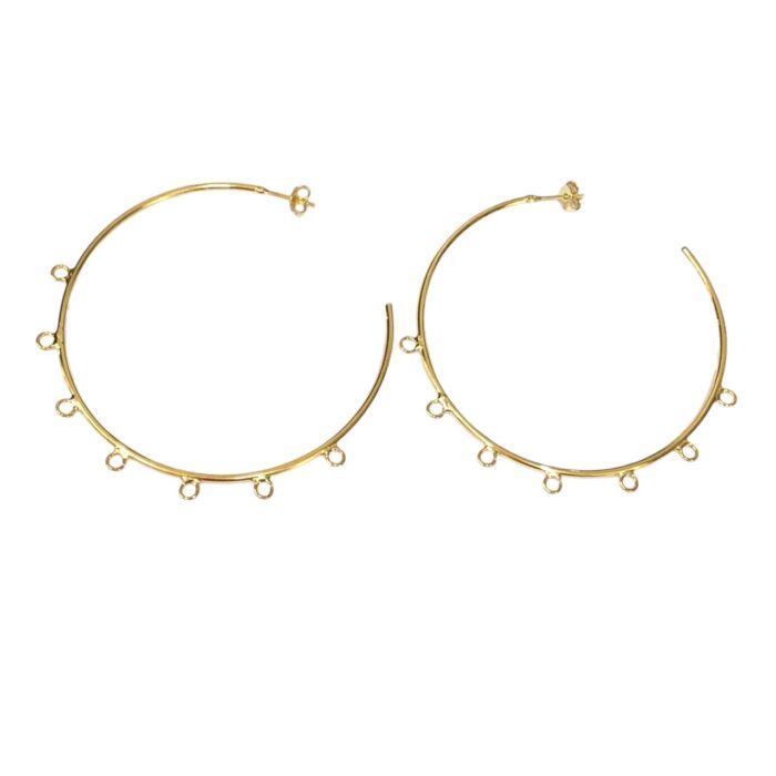 Base Brinco C/ 7 Saídas 57mm Dourado Exclusivo – 1 Par - Imagem 1