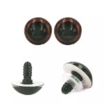 Olhos P/ Amigurumi 12mm Castanho Escuro – 05 Pares